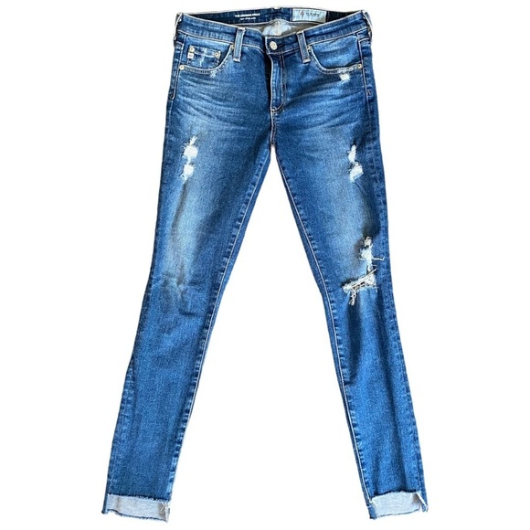 AG ADRIANO GOLDSCHMIED LEGGING ANKLE WITH STEP FRAY HEM SZ 27R - Picture 2 of 10